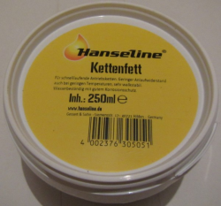 Смазка для цепи и планетарных втулок (консистентная) Hanseline Kettenfett, 250мл
